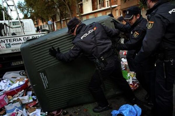 Последствия забастовки дворников в Мадриде 