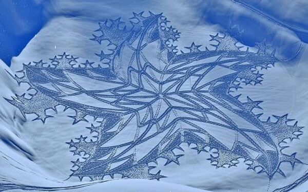 Рисунки на снегу Саймона Бека