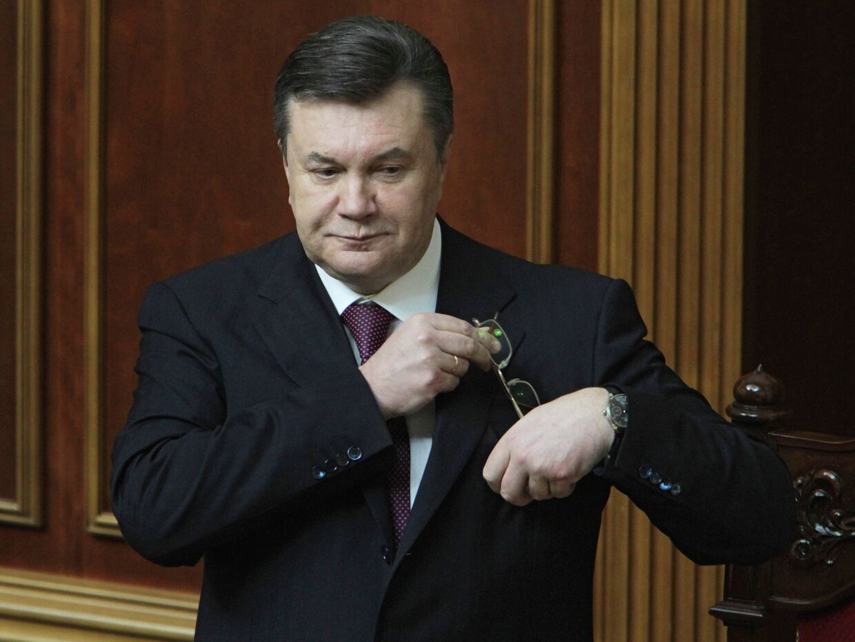 Президент Украины Виктор Янукович на открытии 10-й сессии Верховной Рады.