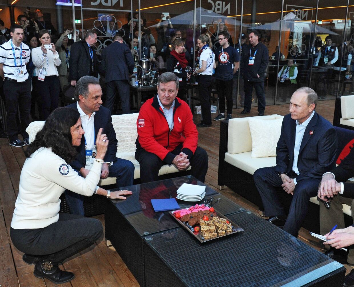 Владимир Путин посетил Дом делегации США в Олимпийском парке
