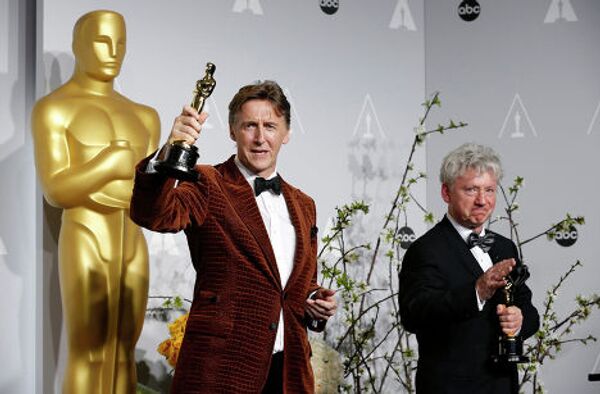 Актер Николас Рид и режиссер Малкольм Кларк на 86-й церемонии вручения премии Оскар