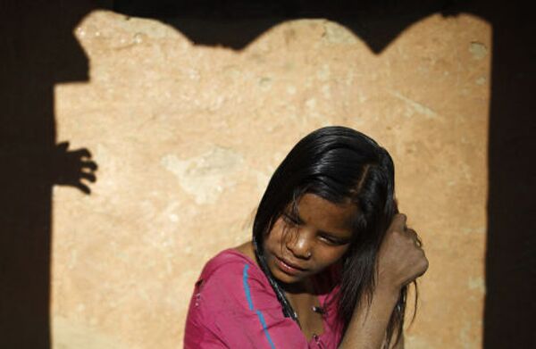 Четырнадцатилетняя Уттара Сауд после окончания практики чаупади