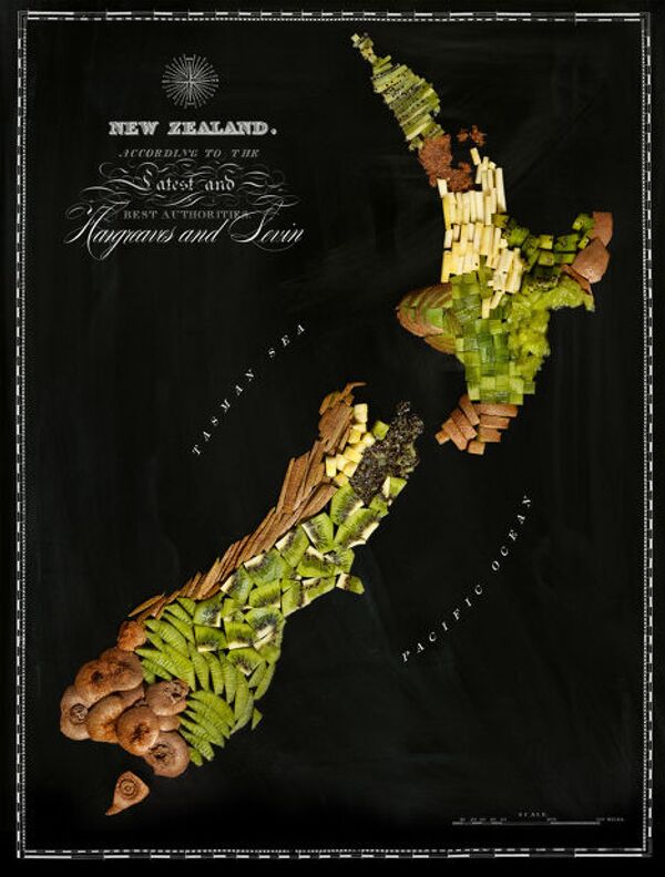 Проект Food Maps. Карта Новой Зеландии