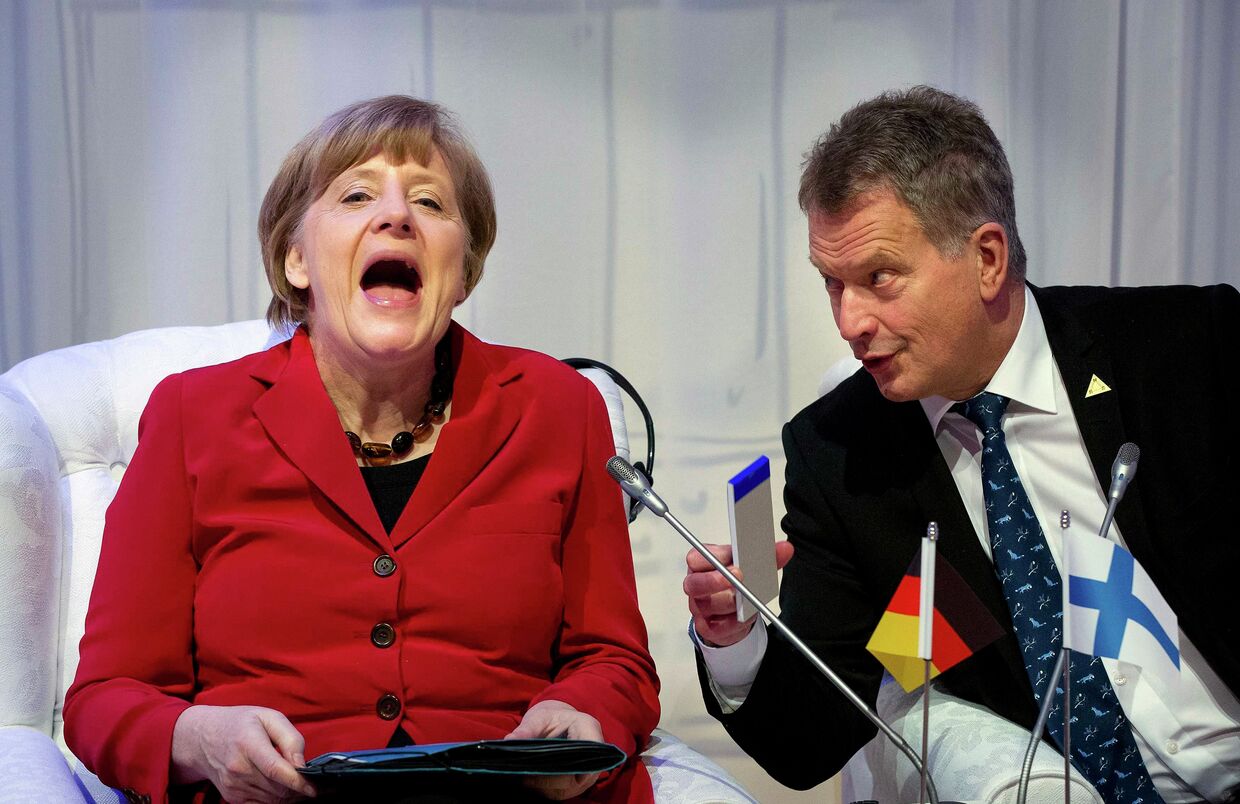 Канцлер Германии Ангела Меркель и президент Финляндии Саули Ниинисто 