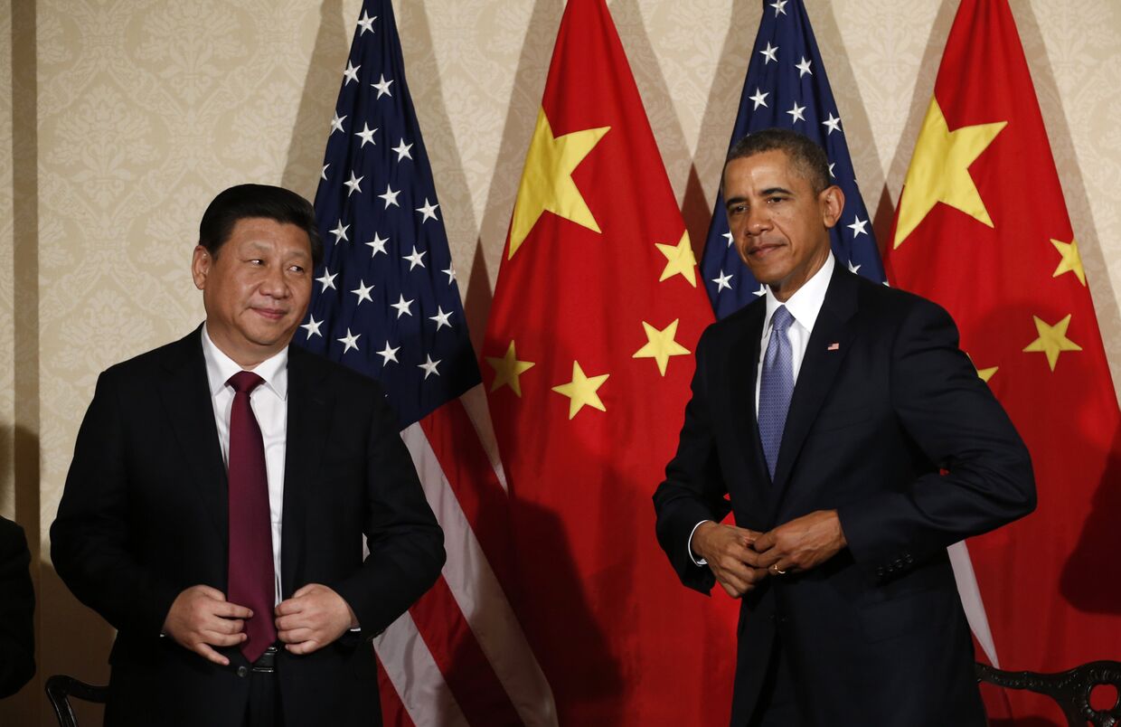 Встреча Си Цзиньпина и Барака Обамы во время саммита по ядерной безопасности в Гааге