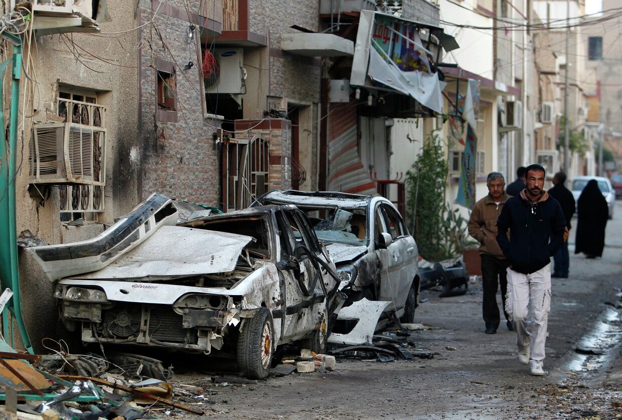 На месте теракта в Багдаде. 18 февраля 2014