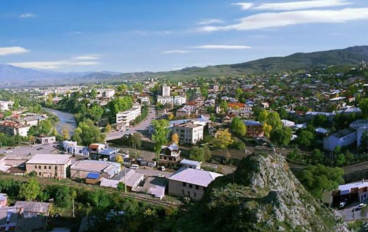 Вид на город Ахалцихе в Грузии