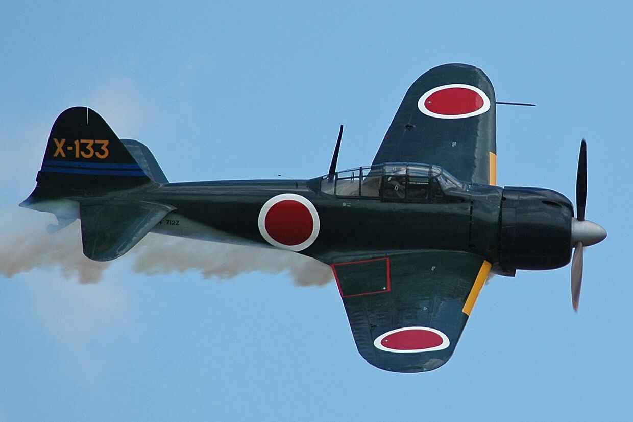 Японский истребитель времен Второй мировой войны Mitsubishi A6M Zero 