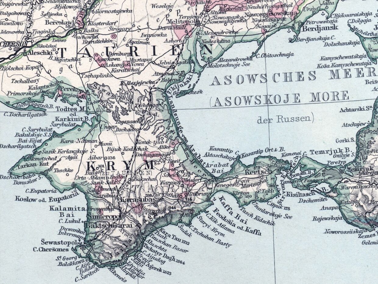 Немецкая карта Крыма, 1891