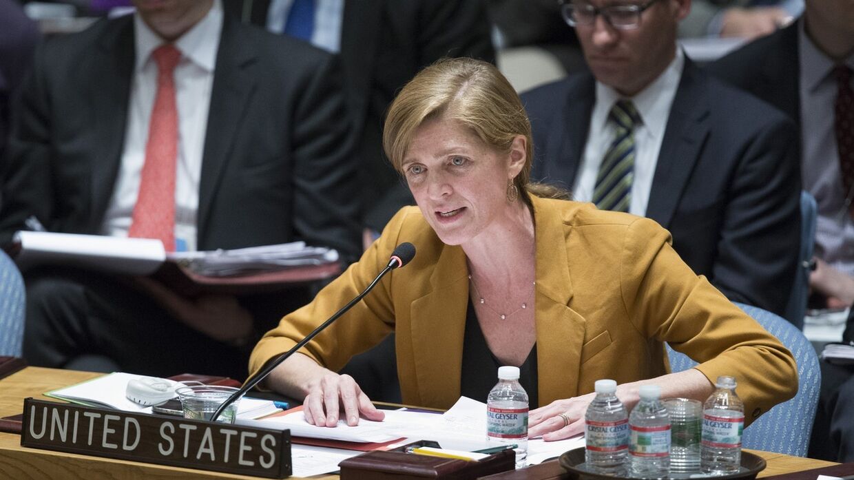 Саманта Пауэр на заседании Совета безопасности ООН, посвященном украинскому кризису 