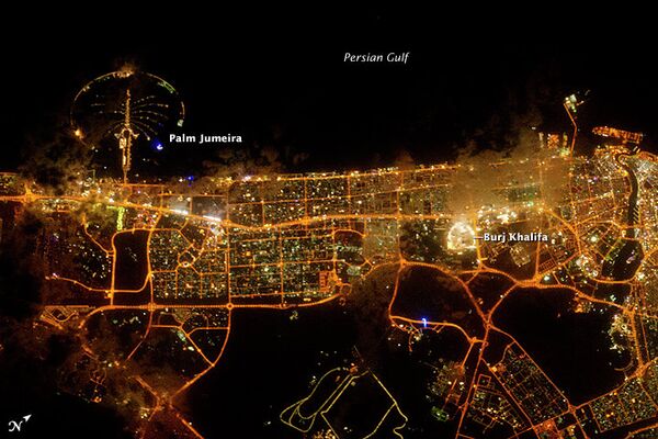 Космический снимок Дубая