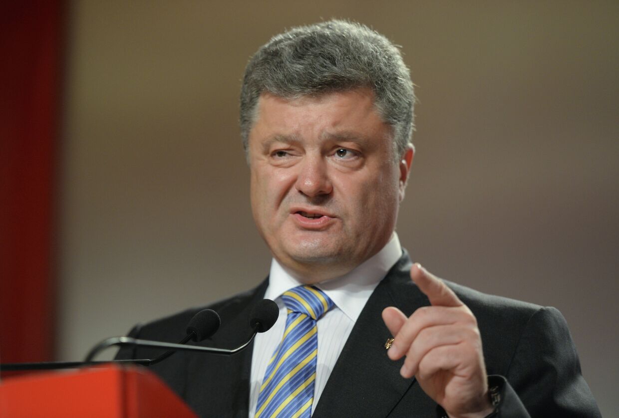 Петр Порошенко после окончания голосования на внеочередных выборах президента Украины