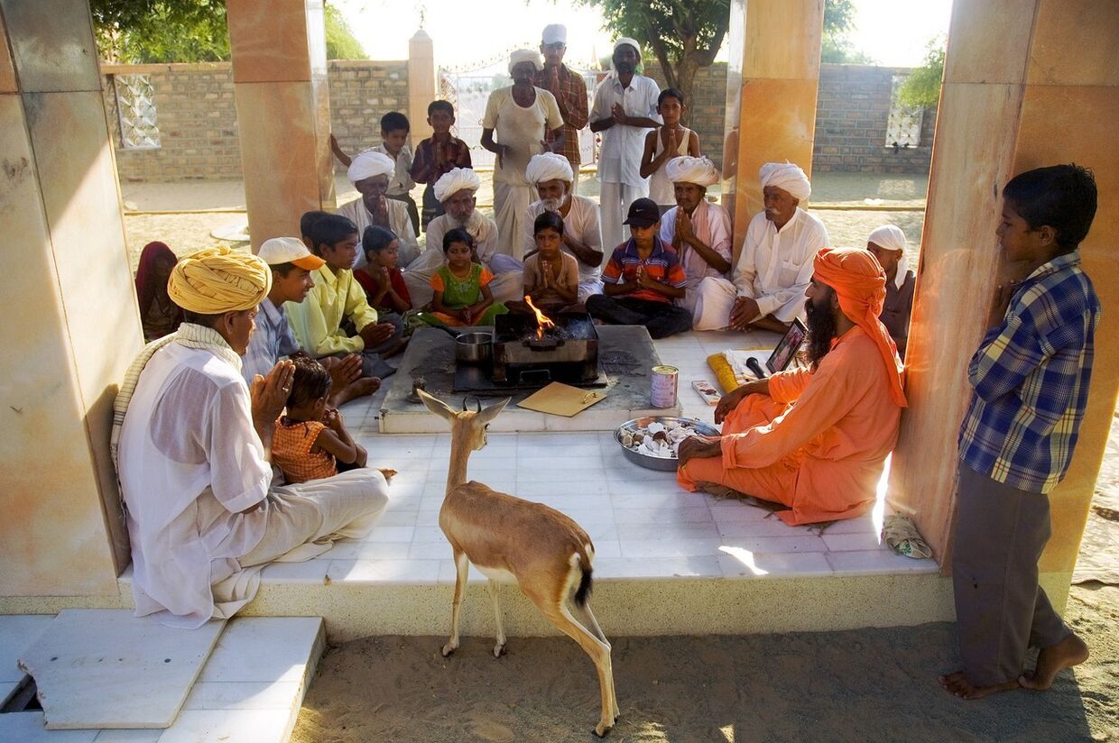 Деревня секты бишной в Индии