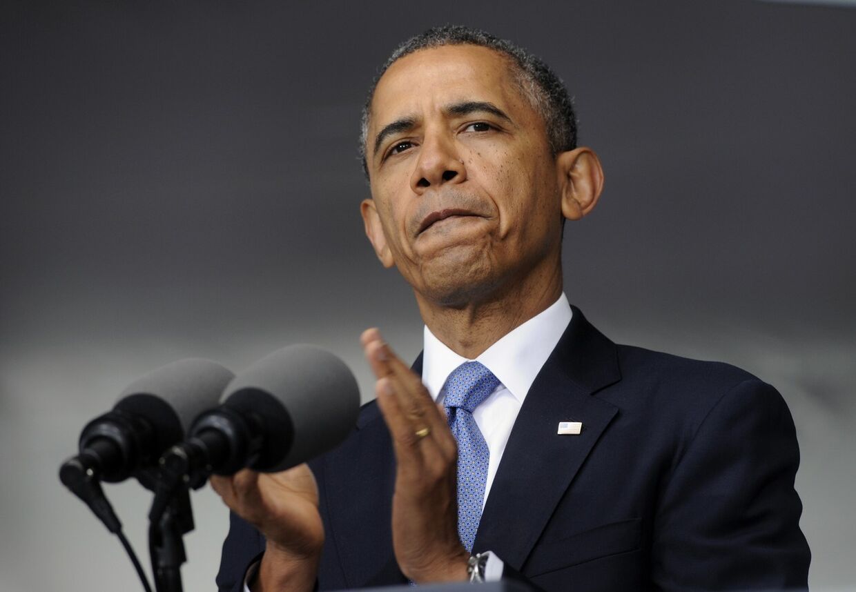 Барак Обама произносит речь в военной академии Вест-Пойнт