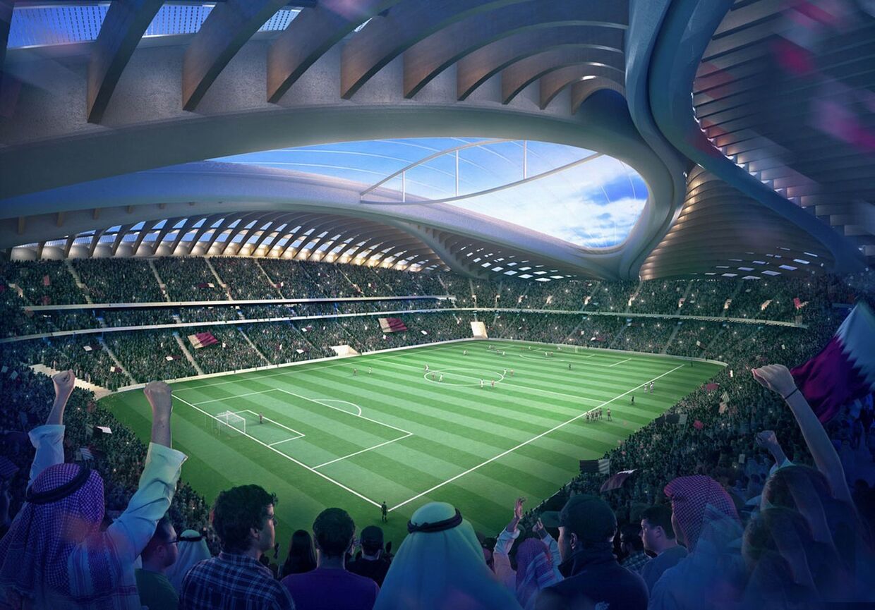 Эскиз стадиона в Дохе, который планируют построить к Чемпионату мира 2022 года