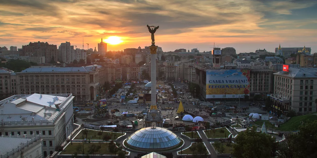 Палаточный лагерь на площади Независимости в Киеве