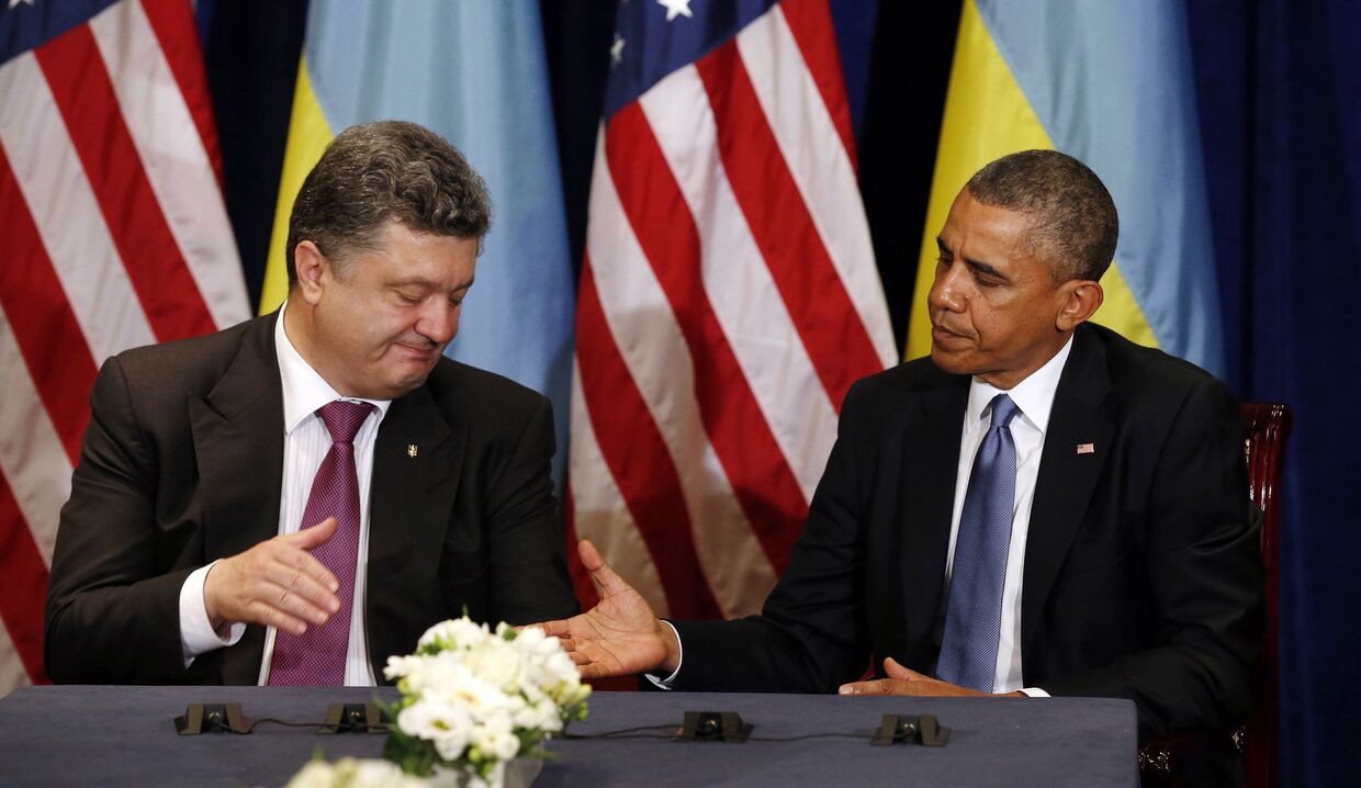 Встреча Петра Порошенко и Барака Обамы в Варшаве