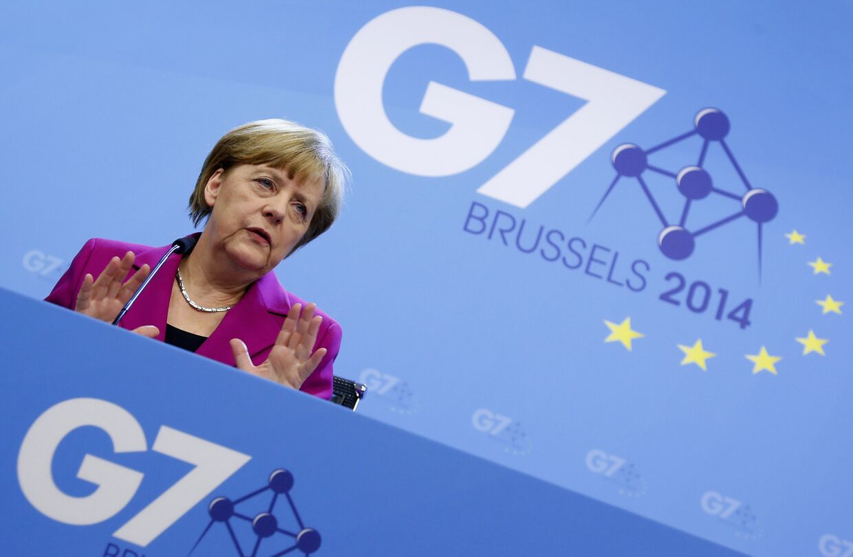 Ангела Меркель на саммите G7 в Брюсселе 
