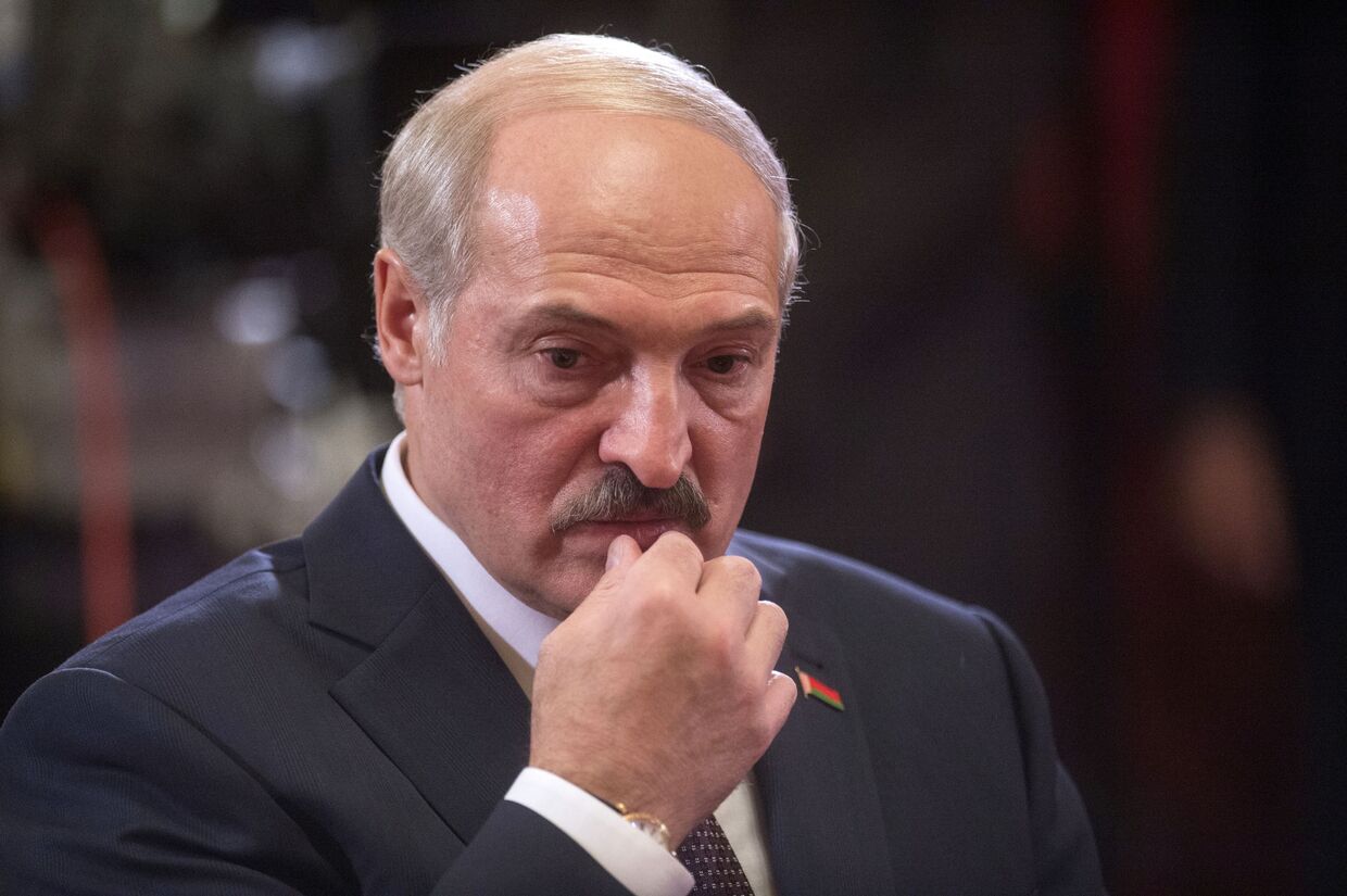 Президент Белоруссии Александр Лукашенко на неформальной встрече глав стран-участников ОДКБ в Кремле