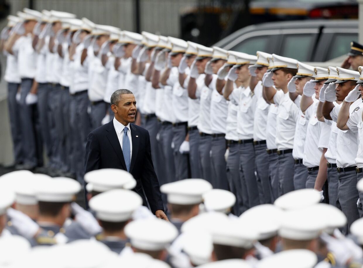 Барак Обама в военной академии Вест-Пойнт