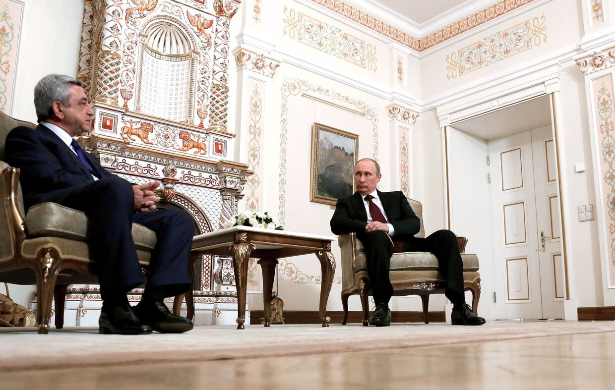 Встреча Владимира Путина с Сержем Саргсяном в Ново-Огарево