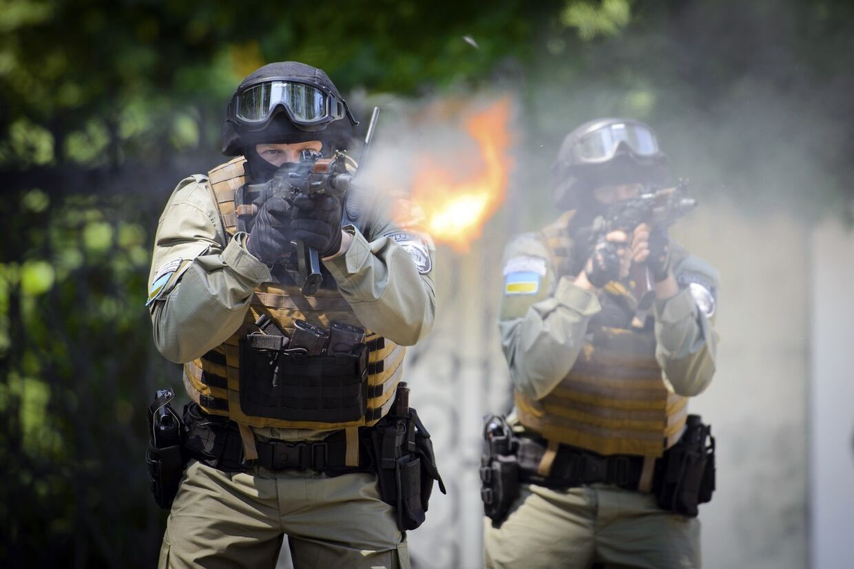 Тренировка украинского спецназа в Харькове