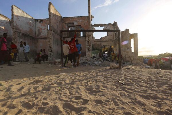 Футбольные ворота в Могадишо, Сомали