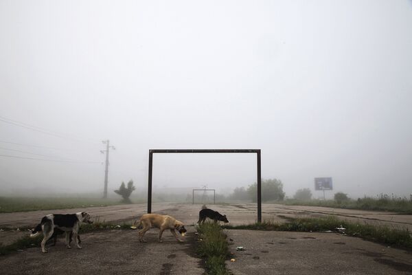 Футбольные ворота в Косово