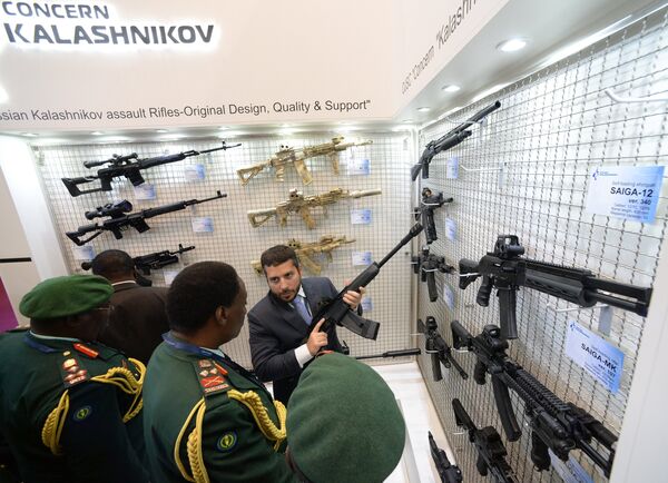 Стенд концерна Калашников на выставке вооружений и военной техники Eurosatory 2014