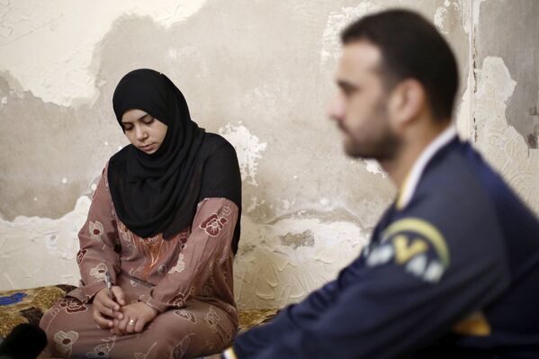 Мохаммед аль-Хасан и его жена Рана в лагере для беженцев в Аммане