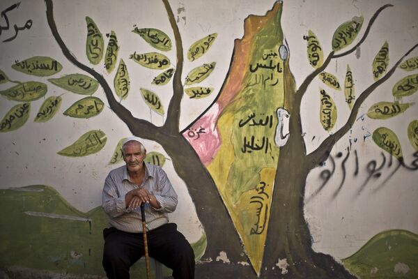 Граффити в лагере для палестинских беженцев в городе Дженин