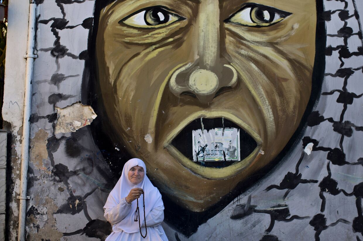 Граффити в лагере для палестинских беженцев в городе Дженин