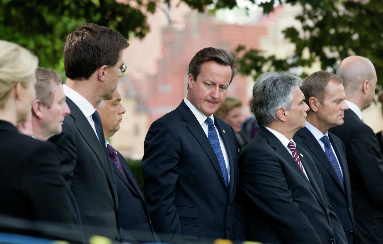 Премьер-министр Великобритании Дэвид Кэмерон на саммите ЕС в Бельгии 26 июня 2014