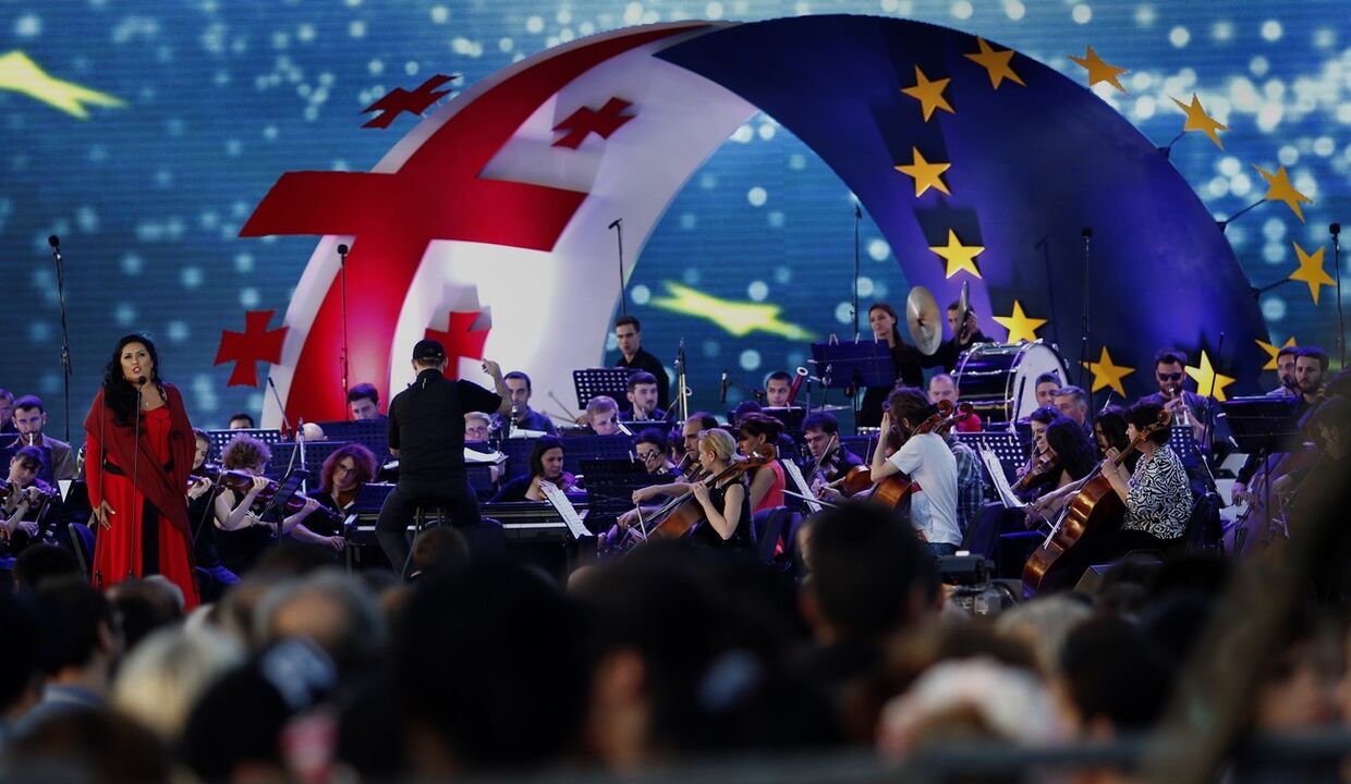 Концерт в Тбилиси, посвященный подписанию соглашения с ЕС