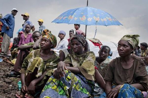 Лашерь для беженцев в городе Гома, Демократическая Республика Конго