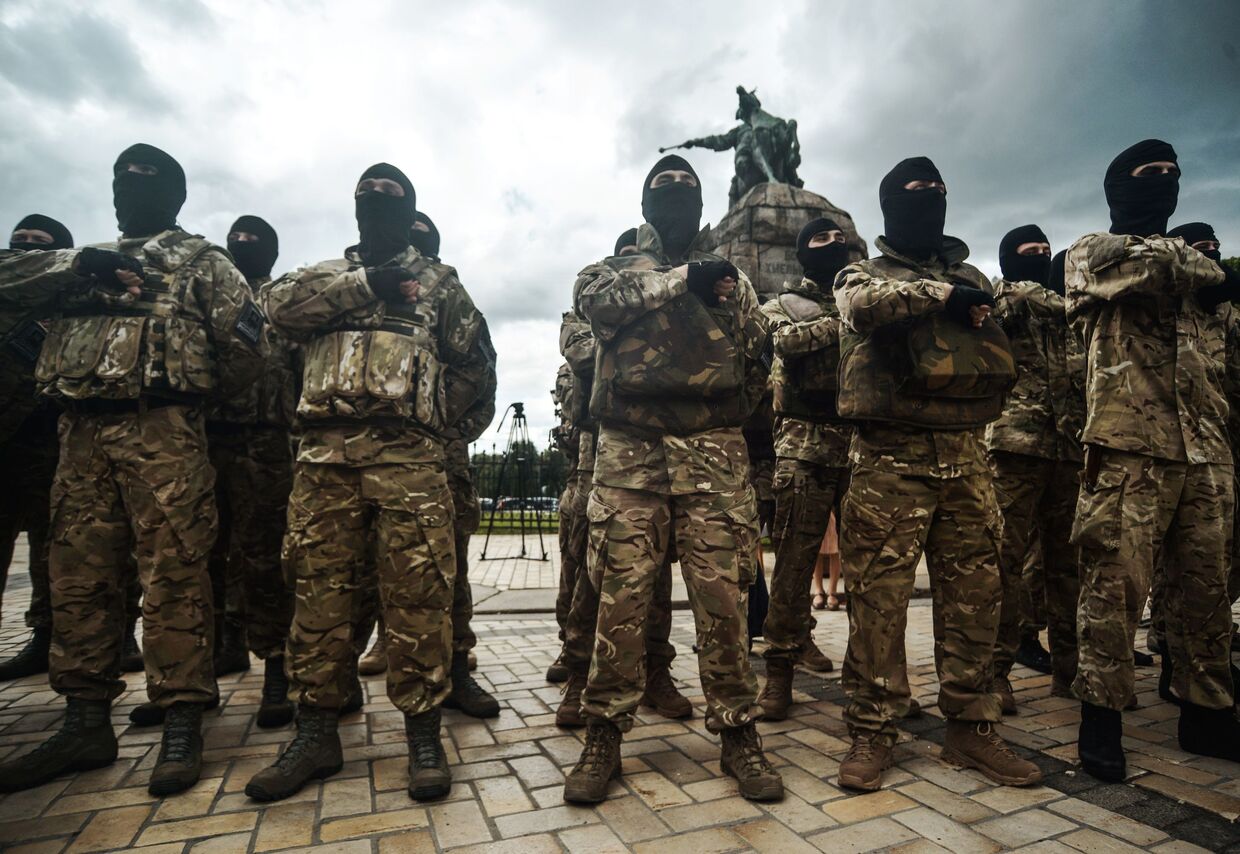 Присяга батальона Азов в Киеве