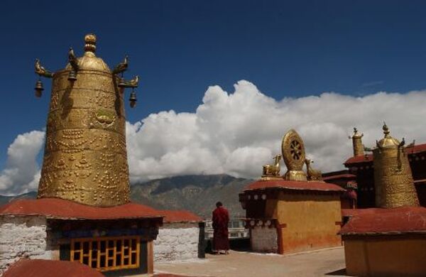 Вид на столицу Тибета Лхасу
