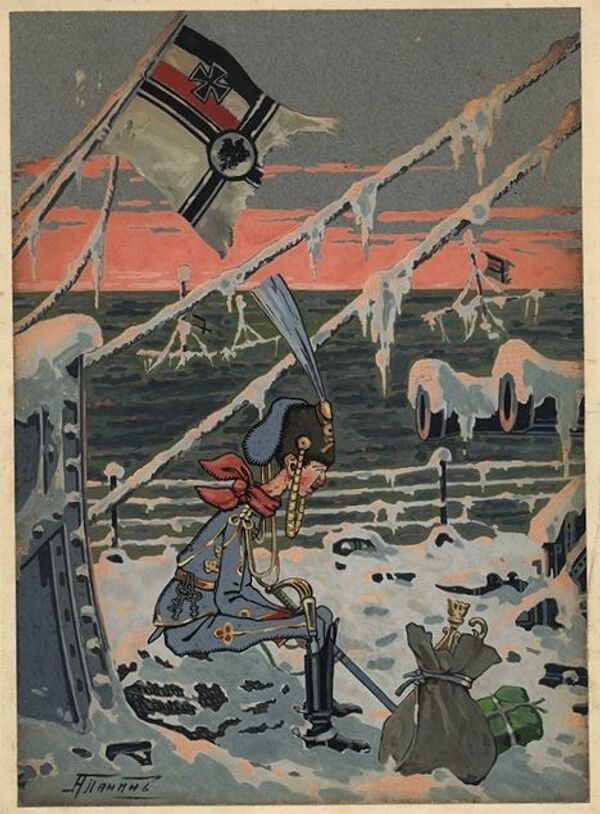 А. Панин «На замерзшем корабле», 1914