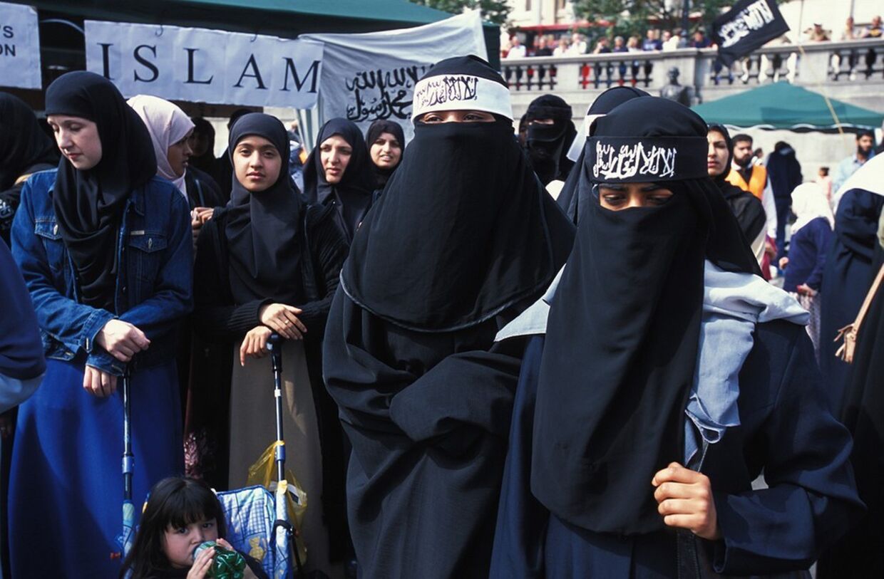 Демонстрация исламистов на Трафальгарской площади