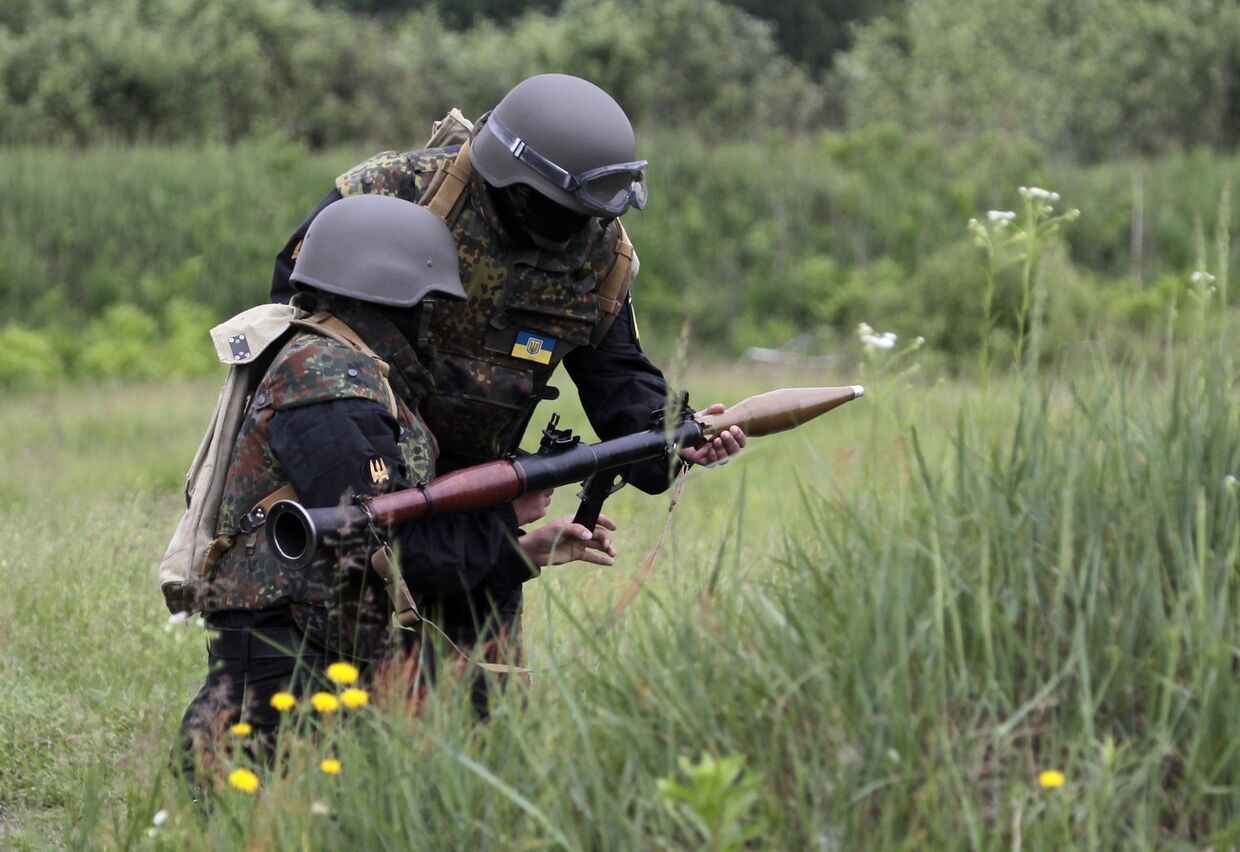 Солдаты из добровольческого батальона «Донбасс»