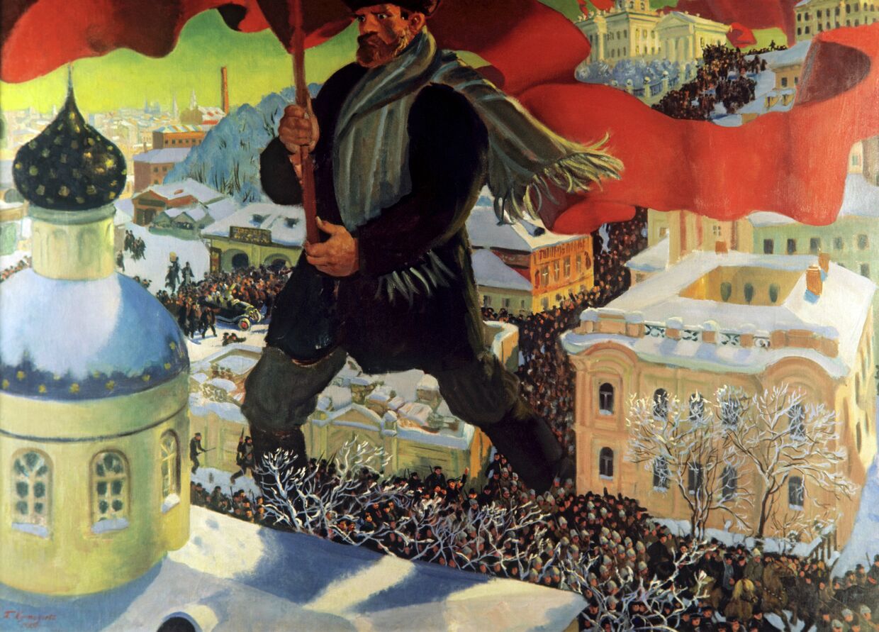 Репродукция картины Большевик