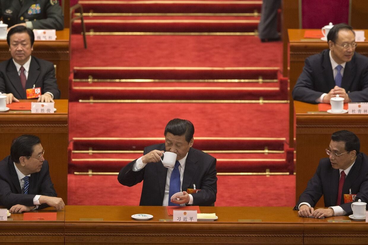 Председатель КНР Си Цзыньпин на съезде Коммунистической партии Китая