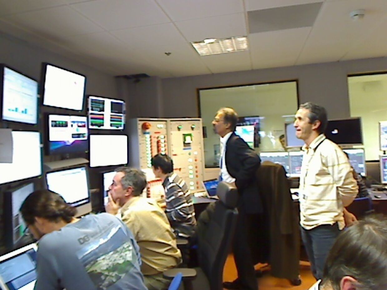 Сотрудники ЦЕРНа в ожидании запуска Большого адронного коллайдера