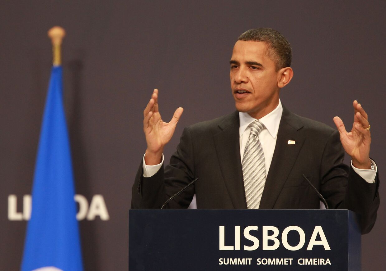 Президент США Барак Обама провел пресс-конференцию Совете Россия–НАТО в Лиссабоне