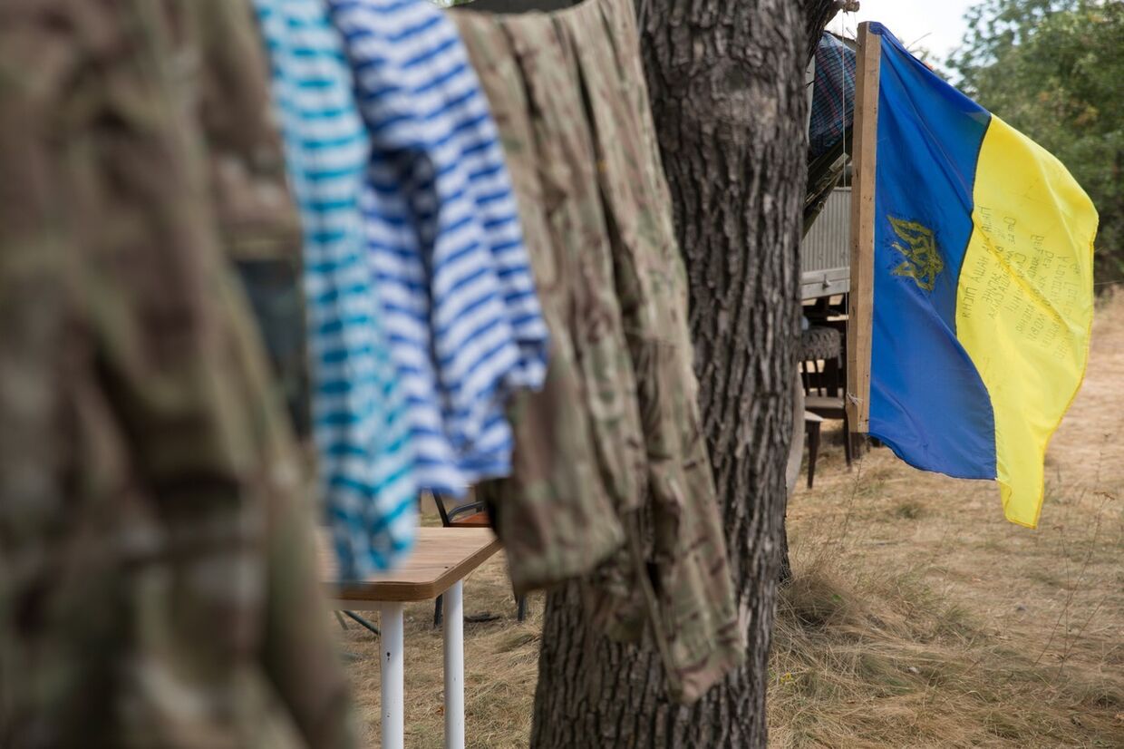 База украинской армии рядом с Донецком