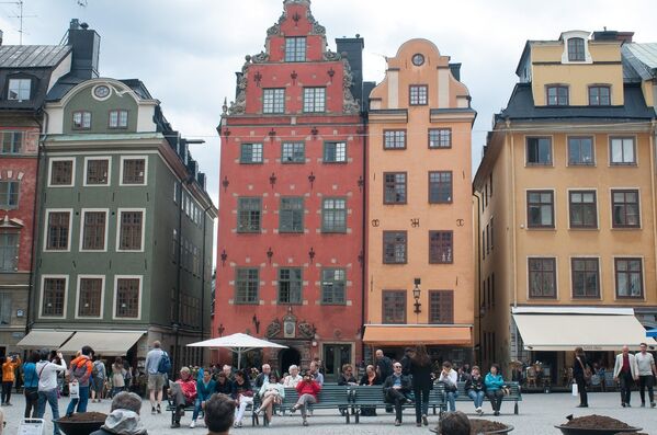 Старый город в центре Стокгольма