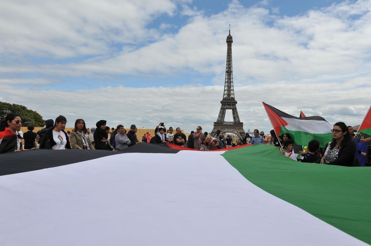 Демонстрация в поддержку палестинцев в Париже