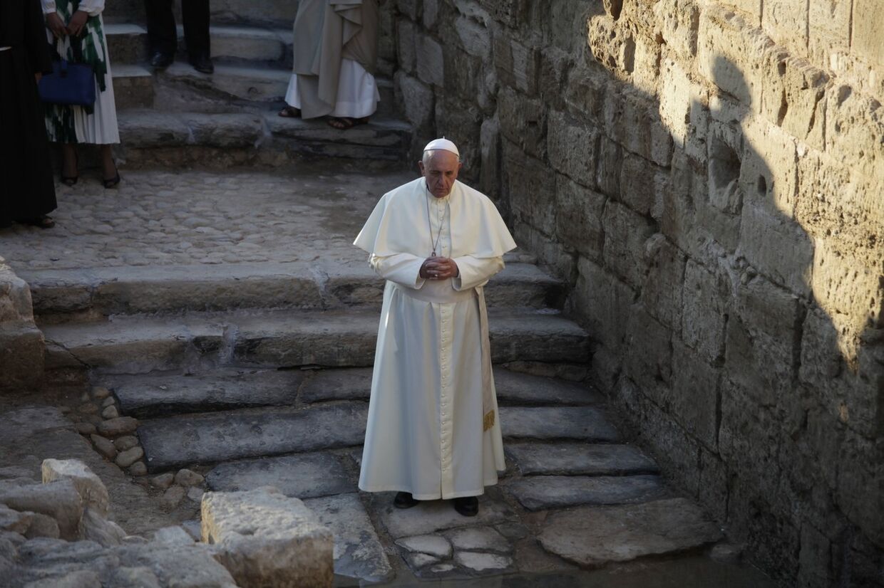 Папа Франциск в Иордании, архивное фото