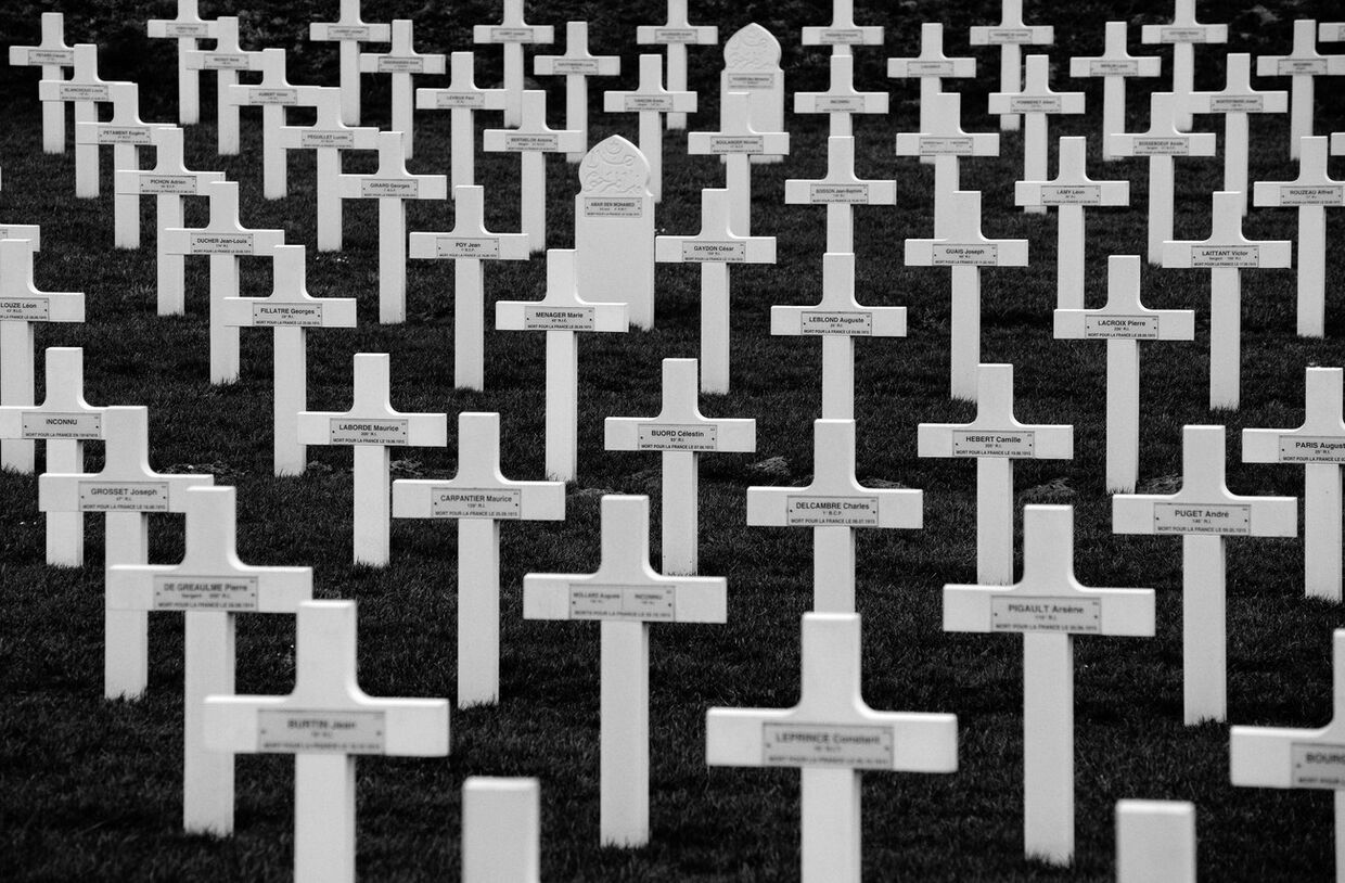 Кладбище, где похоронены погибшие на фронте в Эбютерне 10-13 июня 1915 года