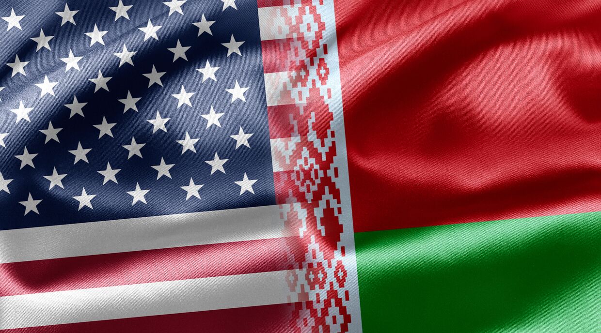 Флаги США и Белоруссии